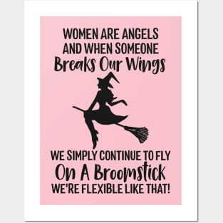 Women Are Angels And When Someone Breaks Our Wings Posters and Art